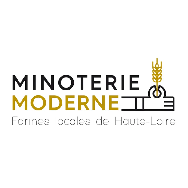 logo de minoterie moderne - farines locales de Haute-Loire